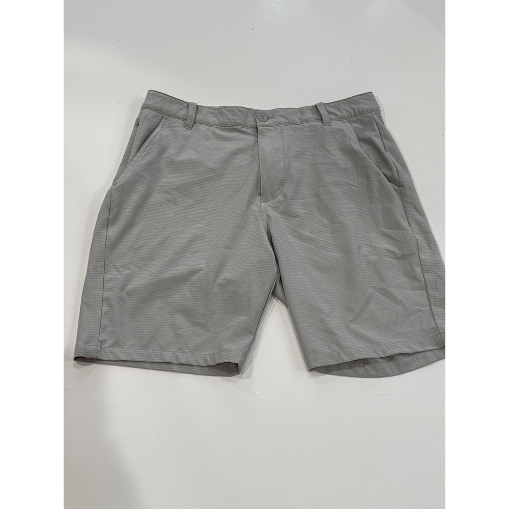 Puma Golf Shorts Mens 33 Grey Micro Stripe Performance Athletic Flat Front